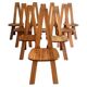 Chaises S45 Pierre Chapo vintage orme massif 1970