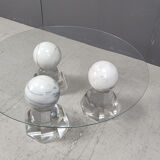 Marble sphere coffee table by Roche Bobois, 1980s
