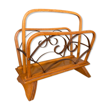 Porte-revue en rotin années 1930