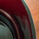 Red glass flowerpot from the 60s