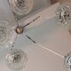 Suspension cascade with five globes and chrome metal / vintag years 60-70
