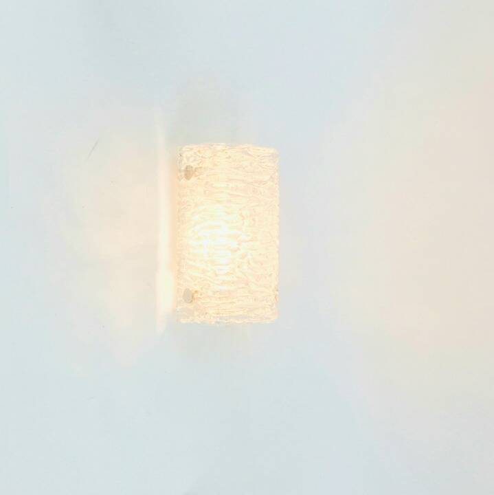 Set of 3 Mid-Century Modern Murano Ice Glass Wall Lights from Kaiser, 1960s