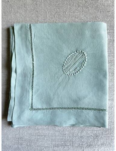 Antique Pure Yarn Dyed Linen Pillowcase in Lagoon Green