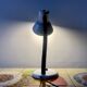 Vintage white and black metal desk lamp