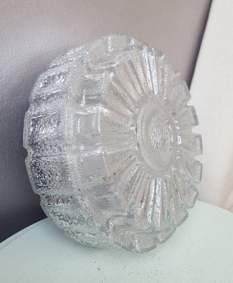 Vintage glass ceiling light from the 1960s