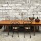 Former large oak farm table early 20th vintage