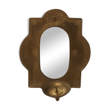 Candlestick mirror made of solid brass