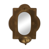 Candlestick mirror made of solid brass