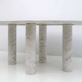 Mario Bellini Italian Carrara Marble Oval Dining Table for Cassina, 70s