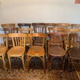 Set of 16 bistro and Baumann chairs