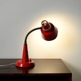 Gemi red Scandinavian table lamp, 1960s