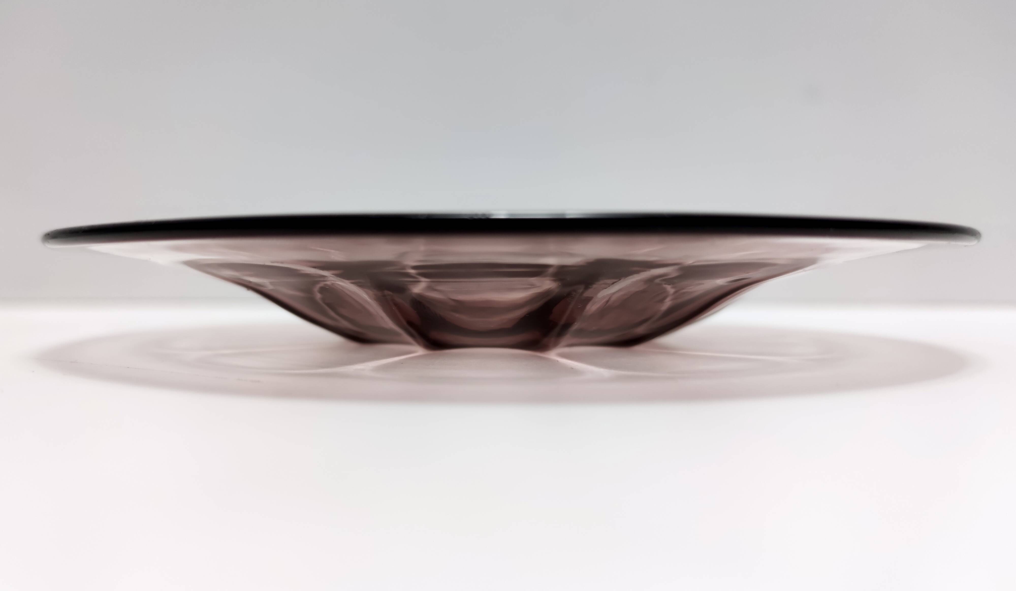 Rose Ribbed Murano Glass Vide-Poche by Vittorio Zecchin, 1920s