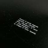 Victor Vasarely, Space age Op art metal tray, Limited edition Metalgraf Ita