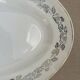 Antique oval plate Moulin des Loups Orchies – grey and gold floral decoration