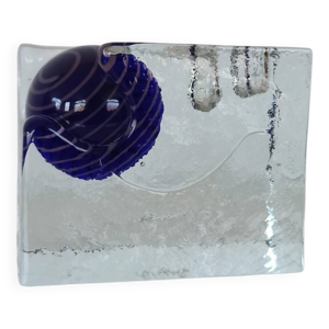 bougeoir en verre, 80's