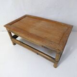 ancien petit Banc en bambou marche pied vintage