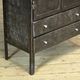 Antique industrial metal display cabinet, circa 1920