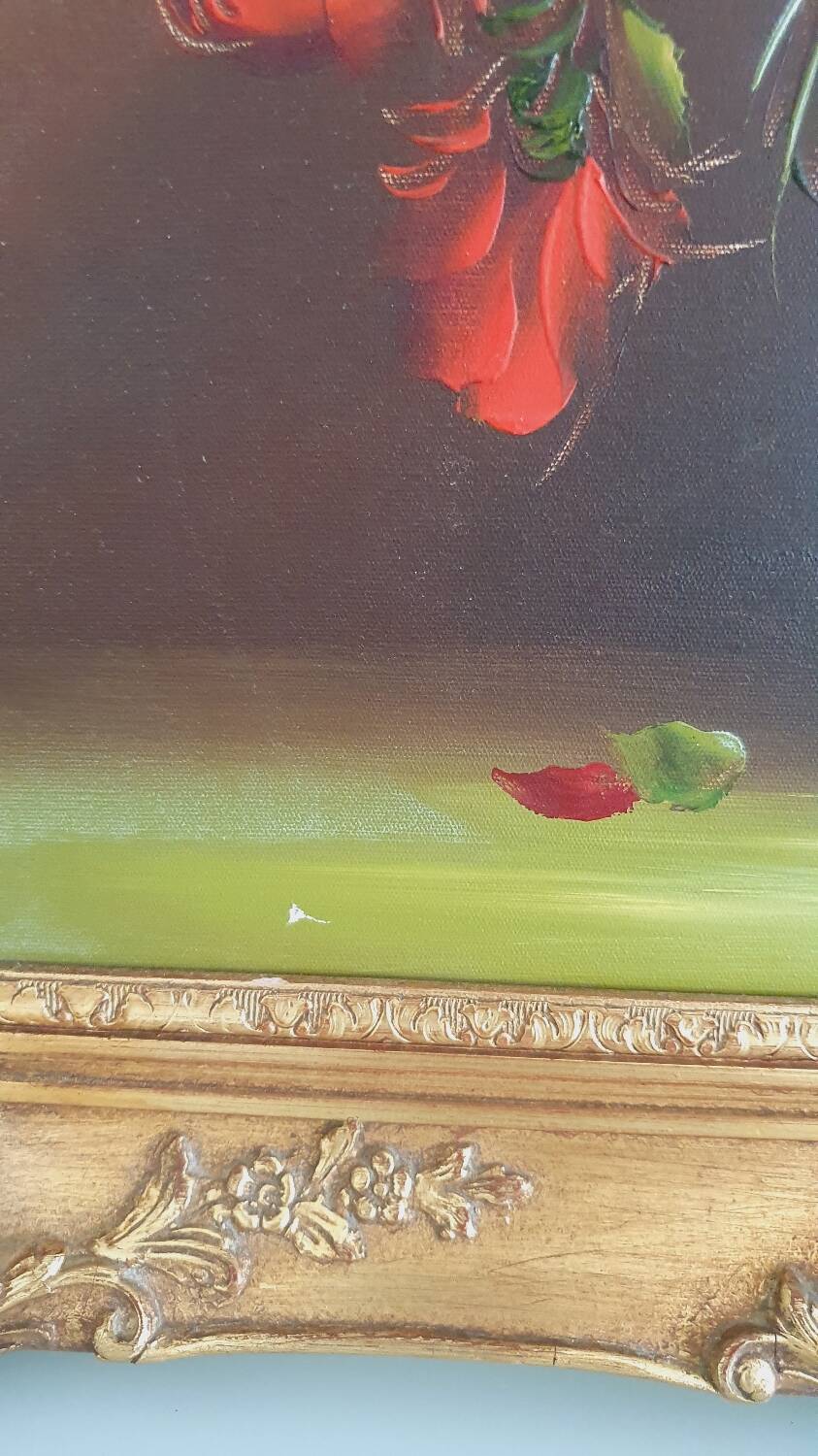 Large painting "bouquets of roses" - signed oil on canvas