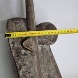 Masque N'Tomo Bambara, Mali, Bois Sculpté, Patine Ancienne, XXe, 64 cm