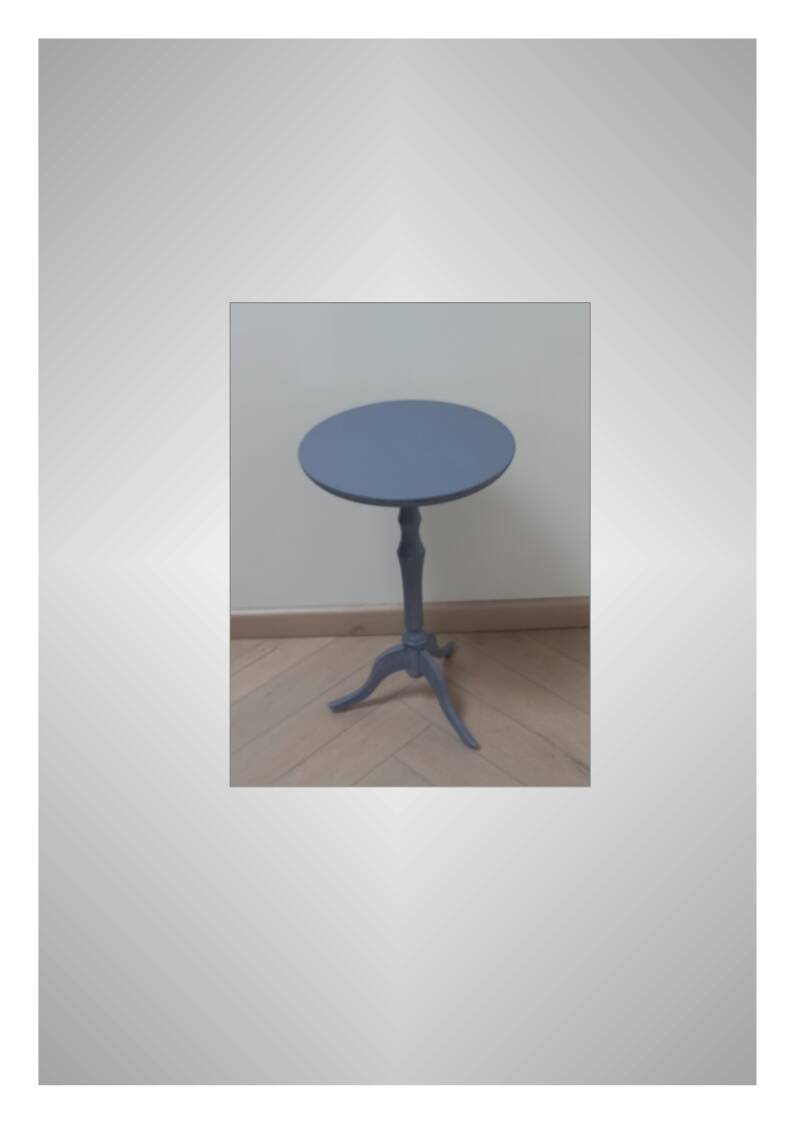 Refurbished tripod pedestal table