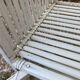 Vintage white rattan wall shelf