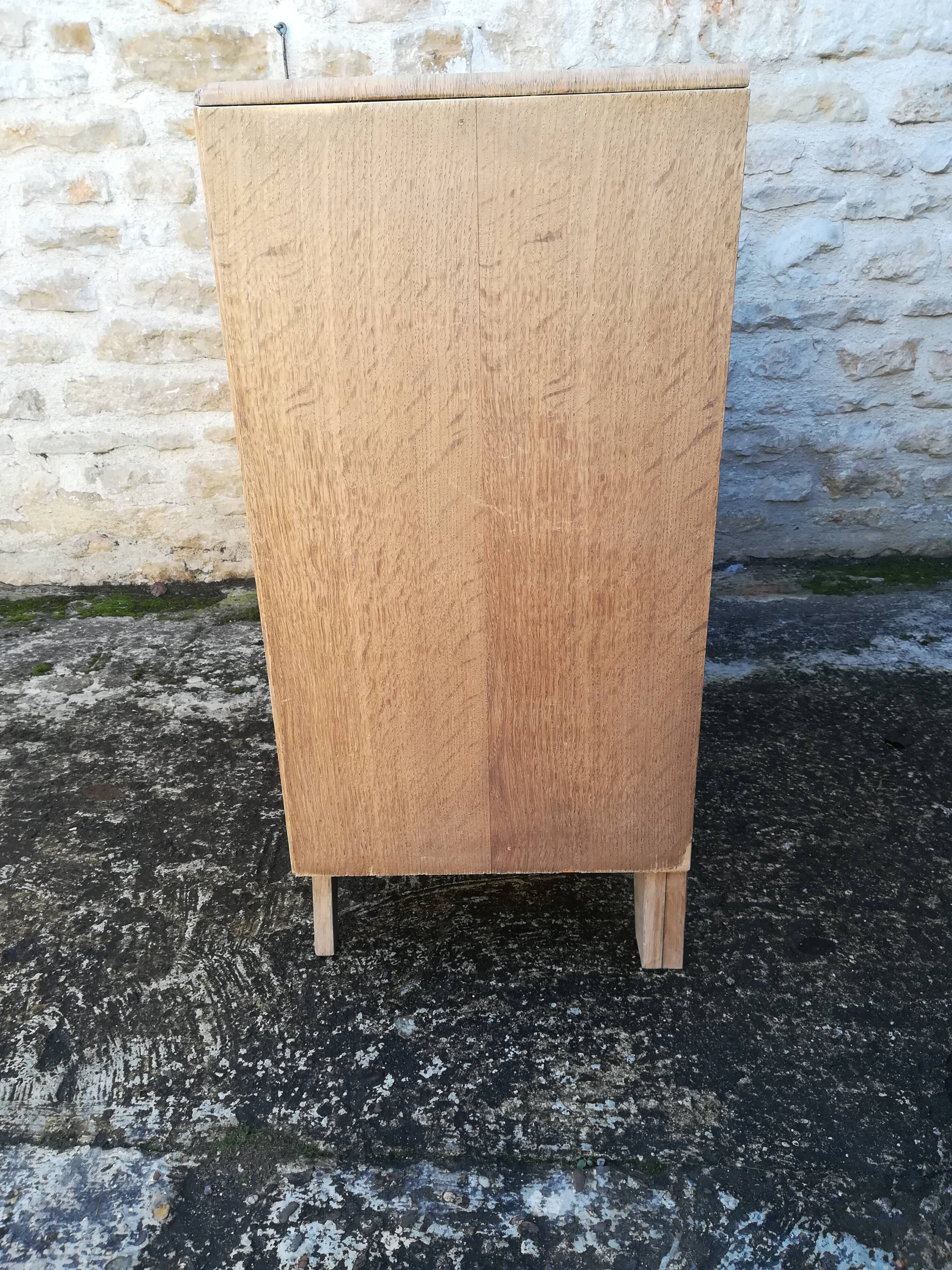 Vintage raw oak chest of drawers