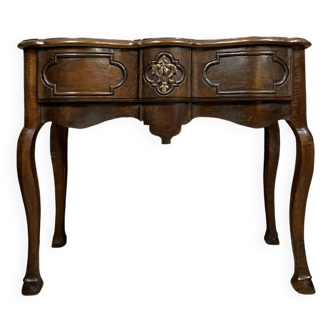 Rare console a gibier lyonnaise époque louis xv a façade arbalète vers 1750
