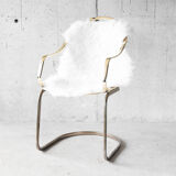 Golden metal armchair 70s