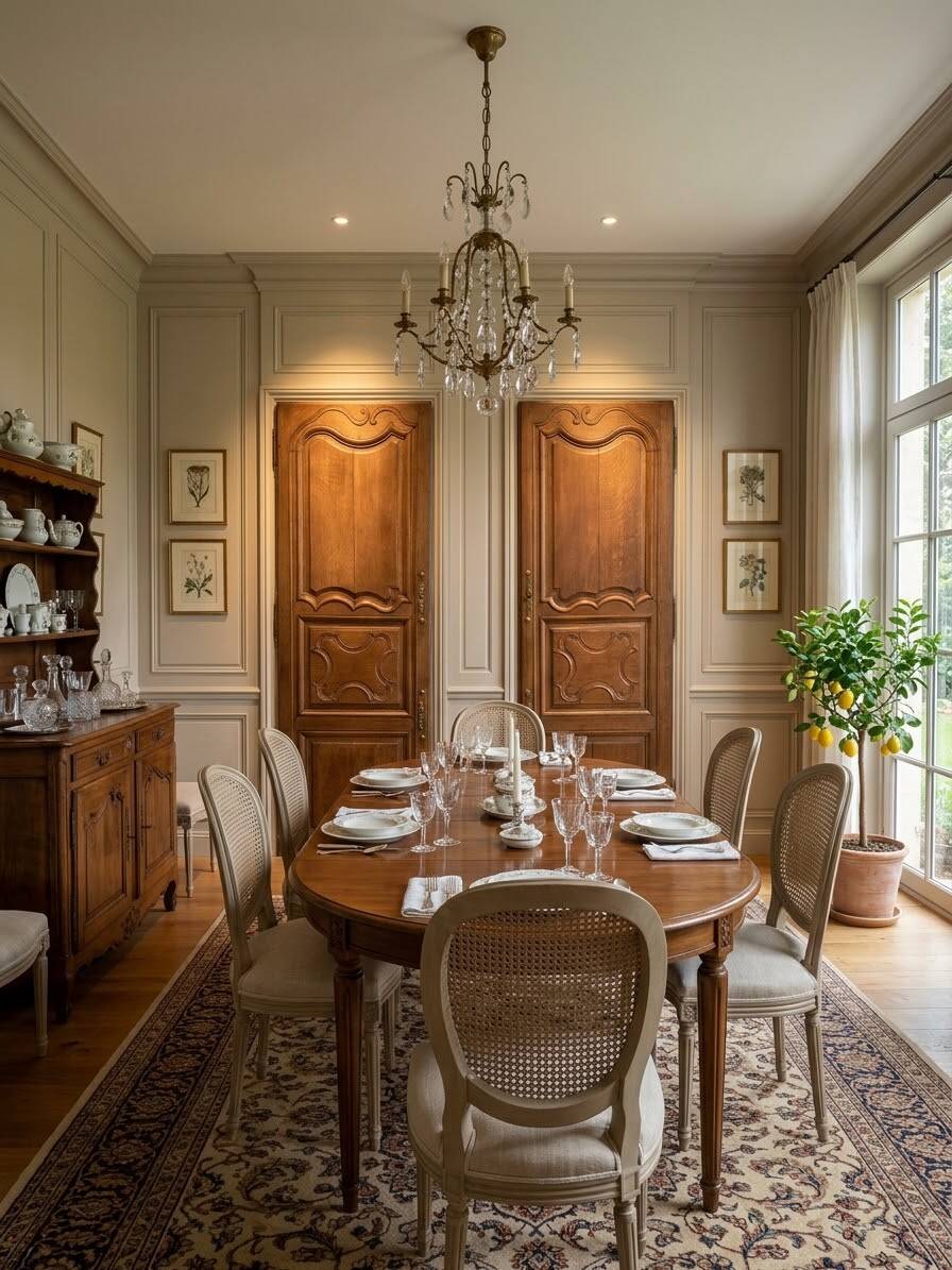 Pair of 19th-century oak cupboard doors
