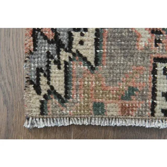 1970s Turkish Oushak Handmade Wool Cotton Orange Runner Rug 78x327