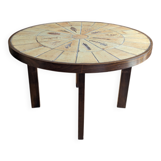 Table haute de Roger Capron modèle 'herbiers'