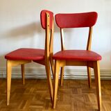 Pair of red bistro chairs