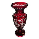 Bohemian crystal vase