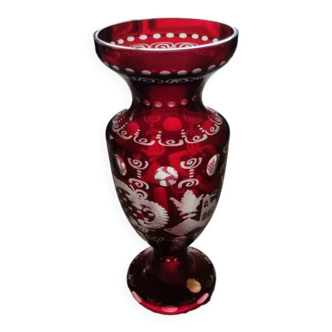 Vase cristal de bohème