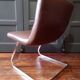 Designer leather and chrome chair 1970