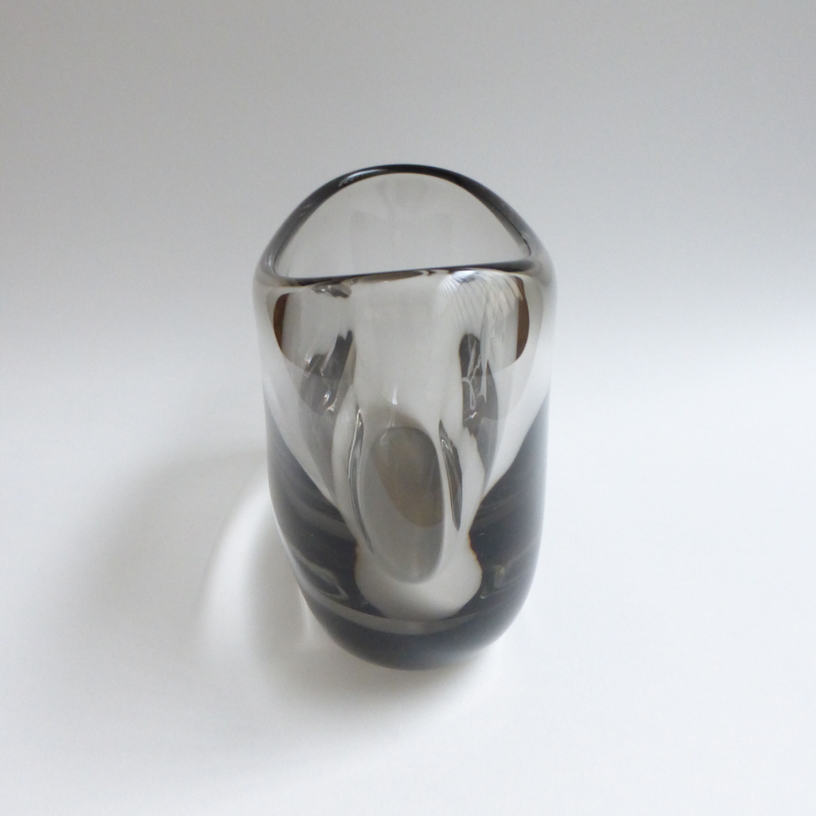 Czech smoked glass vase 1950's-60's