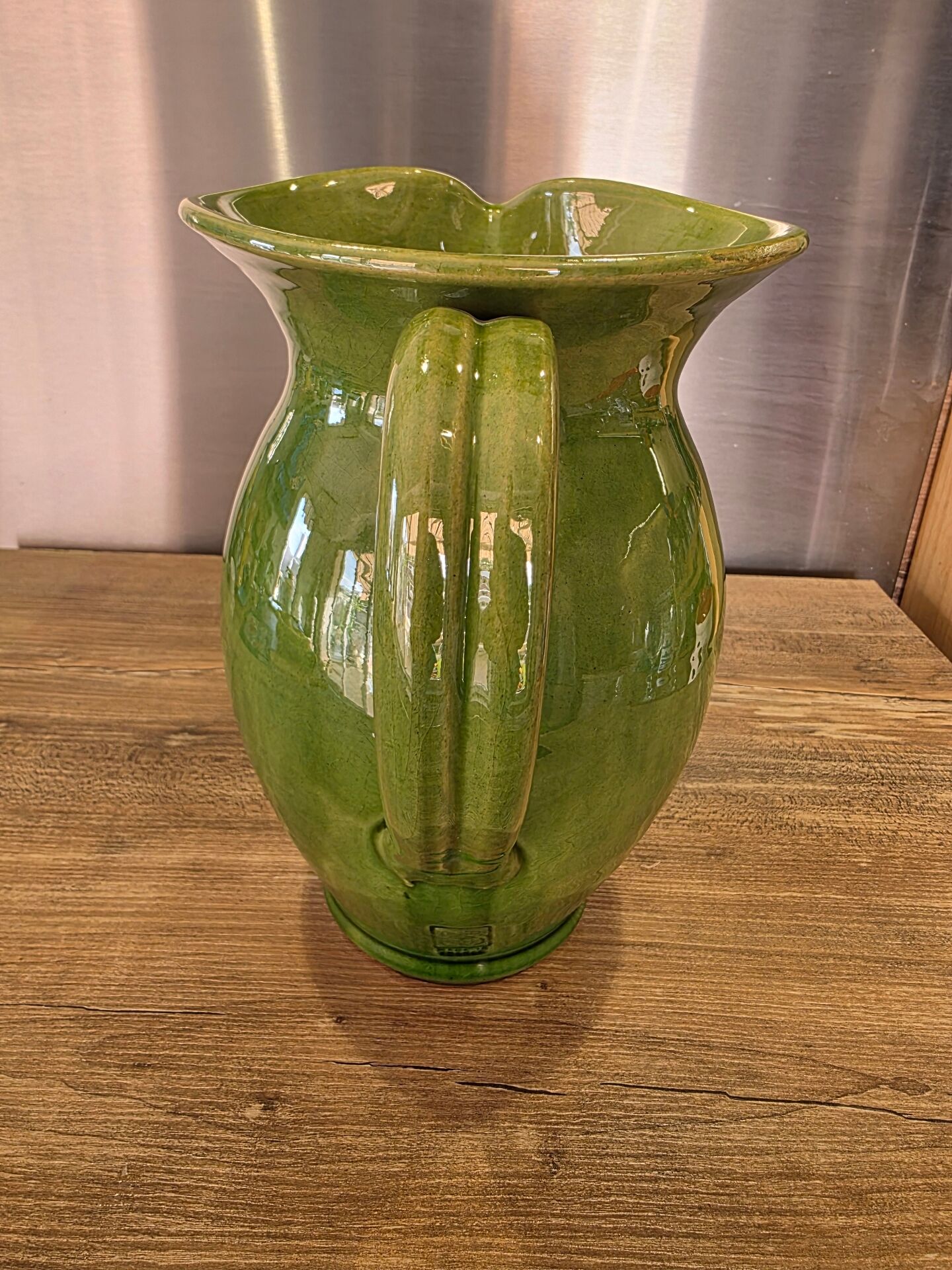 Pichet, vase Biot vert vintage
