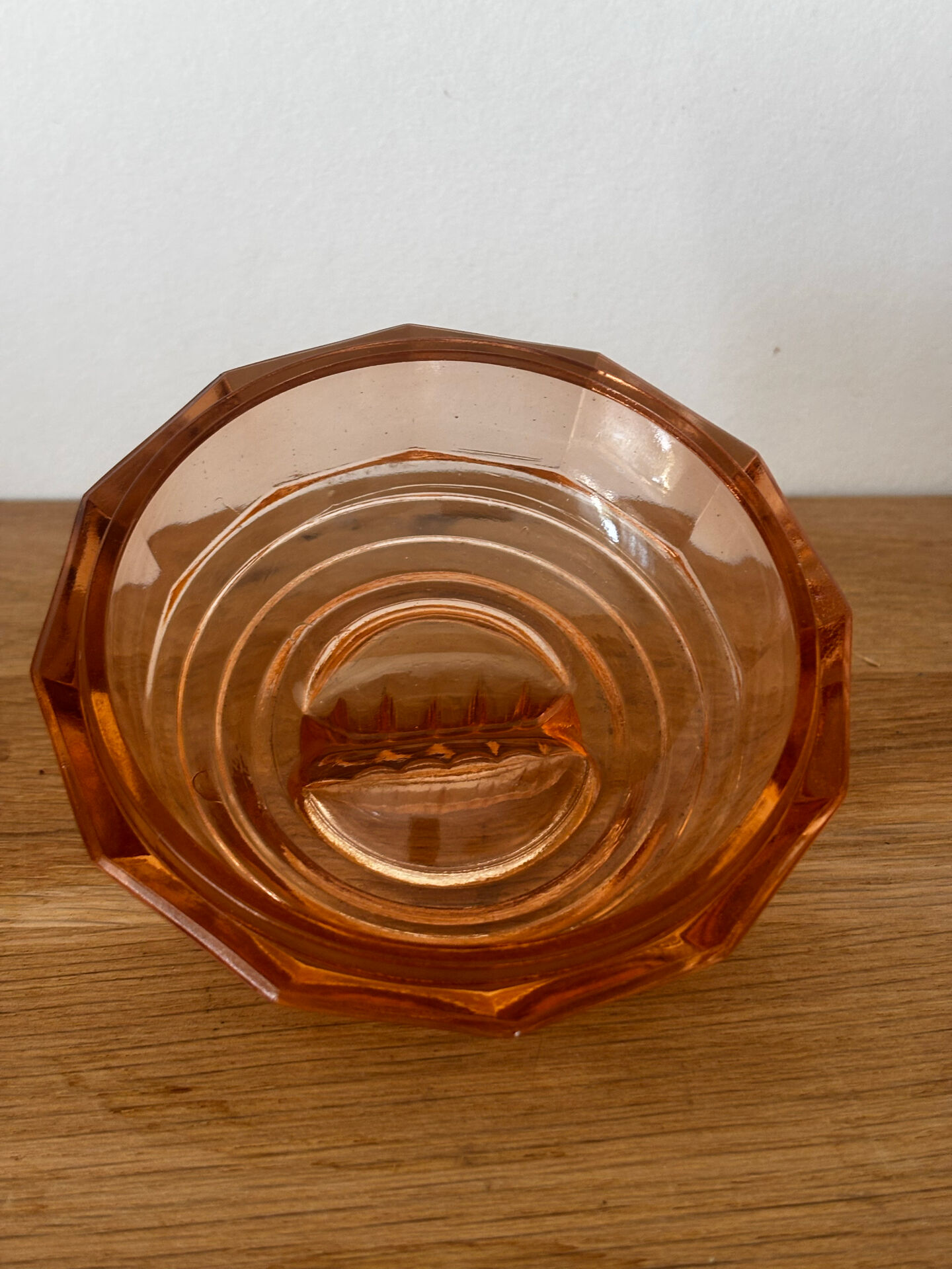 Old sugar bowl or pink glass sweet jar