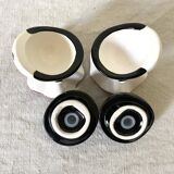Pierrot salt and pepper egg cups