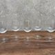 Set of water glasses on stems