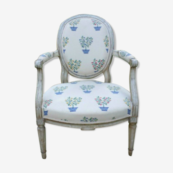 Former Louis XVI period convertible armchair