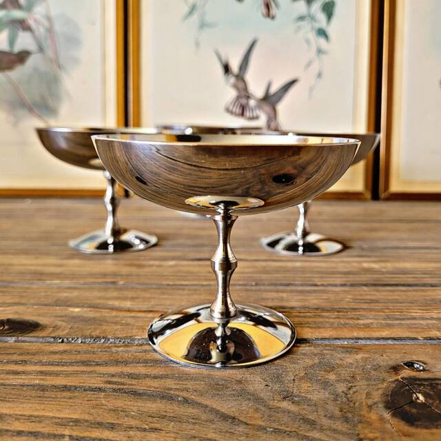 Coupes à glaces inox vintage années 70-80  - bistrot chic
