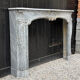 Louis XV fireplace in blue Turquin marble, 18th century.