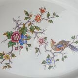 Vintage oval bird bird adorned Opalor dish