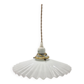 Opaline glass pendant light