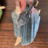 Polychrome wooden statuettes musicians from Asia