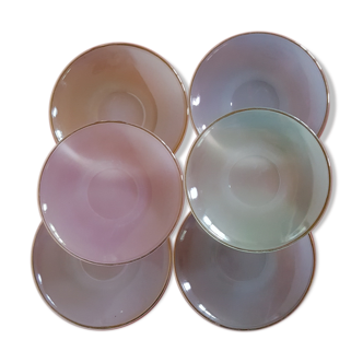Lot 6 pastel Arcopal subcups