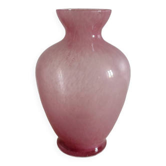 Small pink blown glass vase