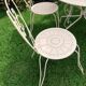 Salon de jardin rétro en fer forgé des années 50