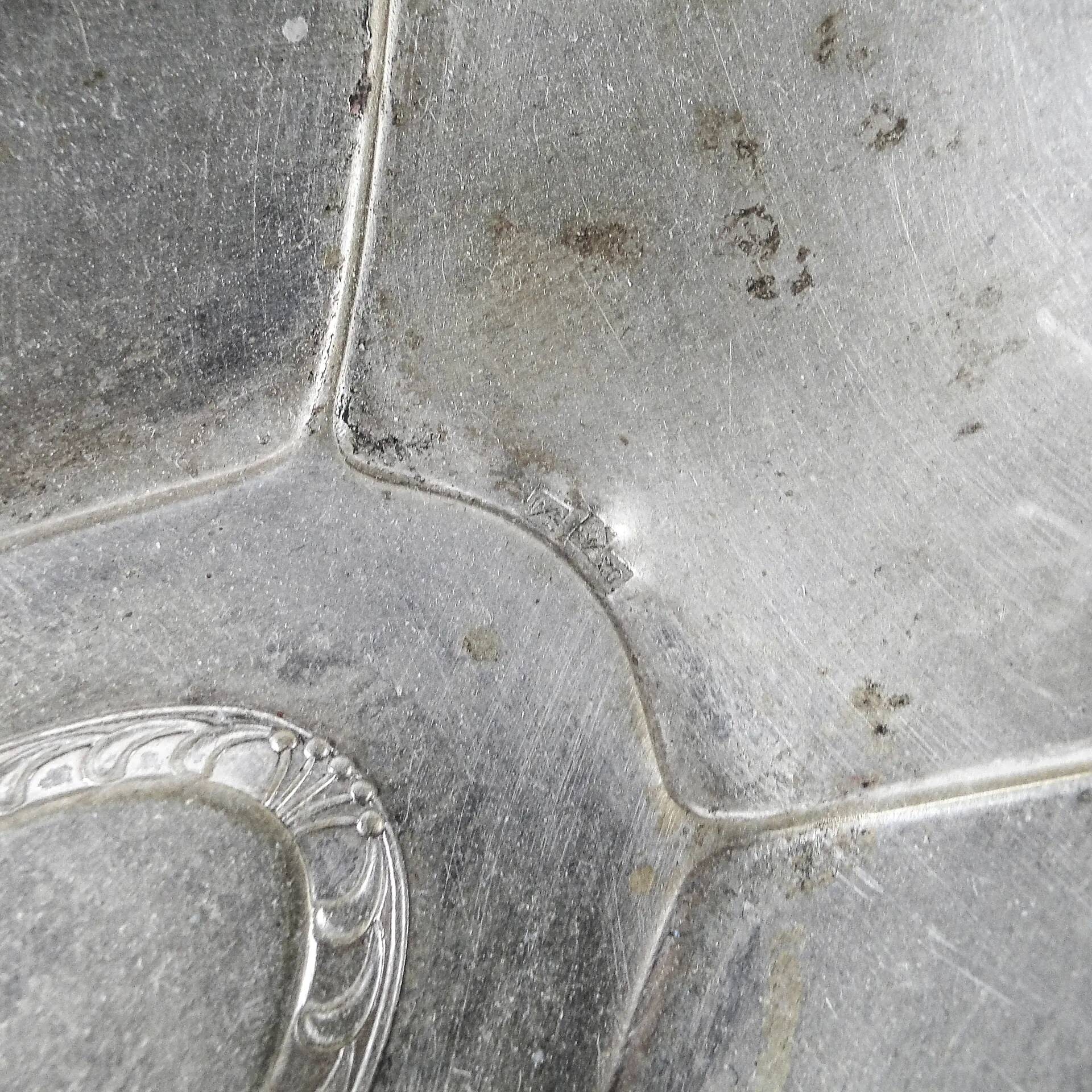Art Nouveau platter, silver-plated brass, WMF, Germany, early 20th century